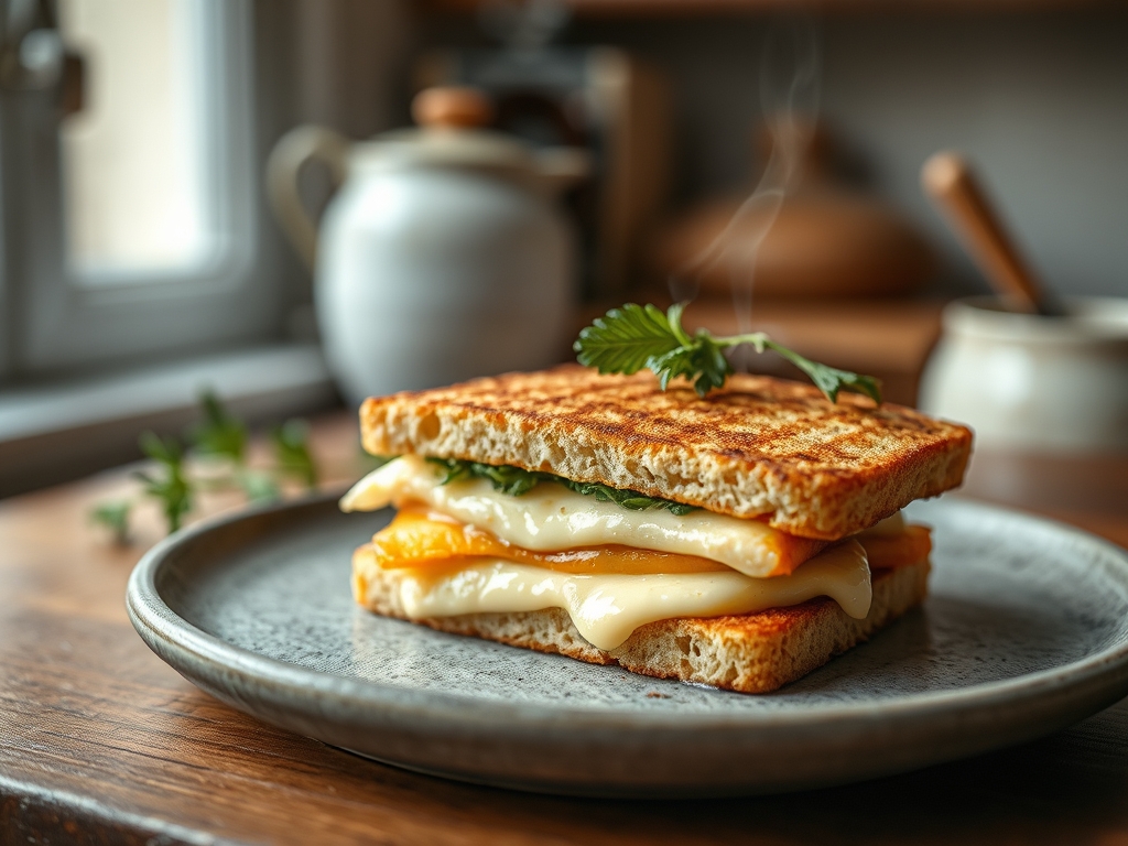 Erdnussbutter Sandwich eckig