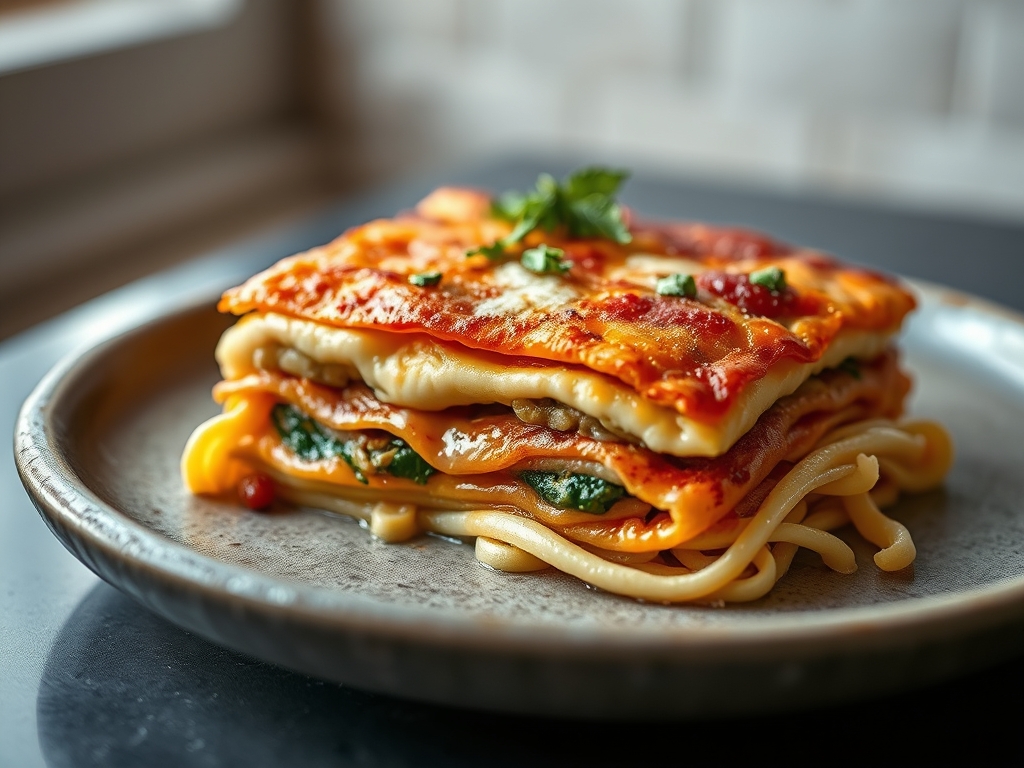 Gemuese Lasagne Quadrat