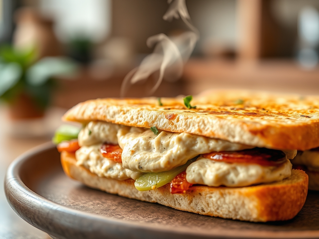 Hummus Sandwich eckig