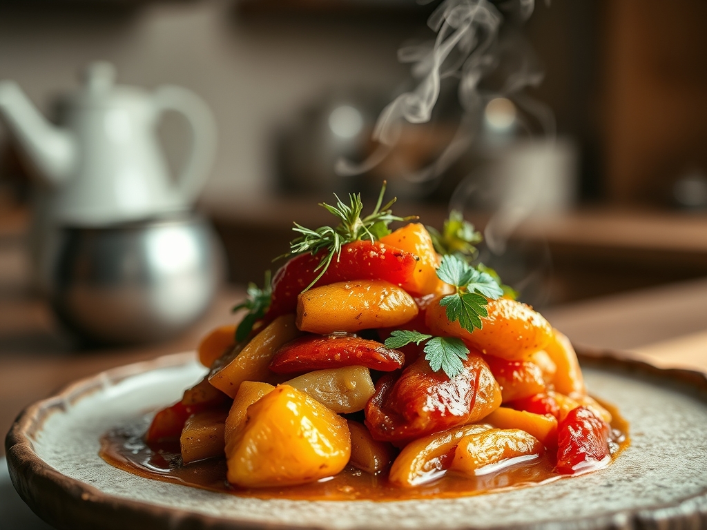 Ratatouille eckig geschichtet