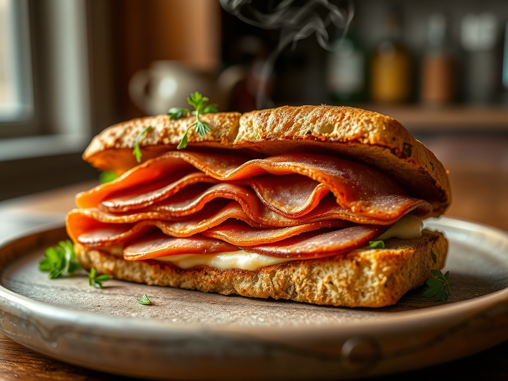 Salami Sandwich eckig