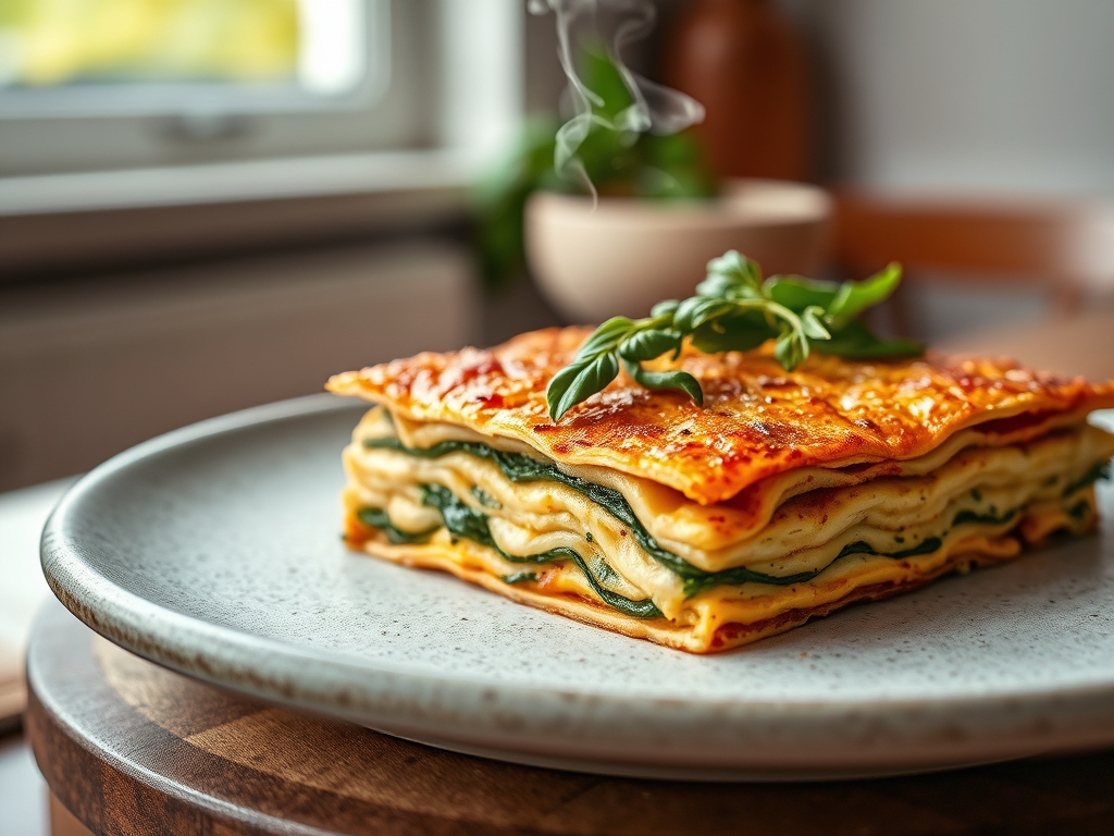 Spinat Lasagne Quadrat