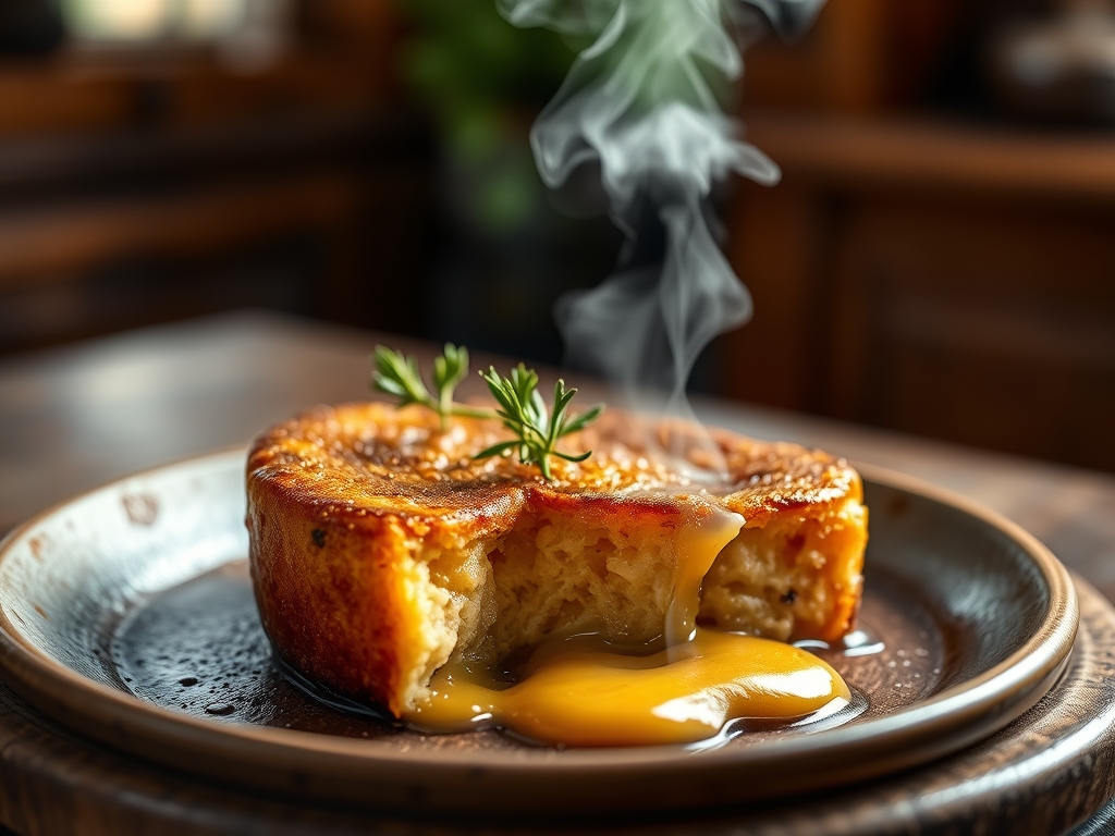 Brot Wuerfel Pudding