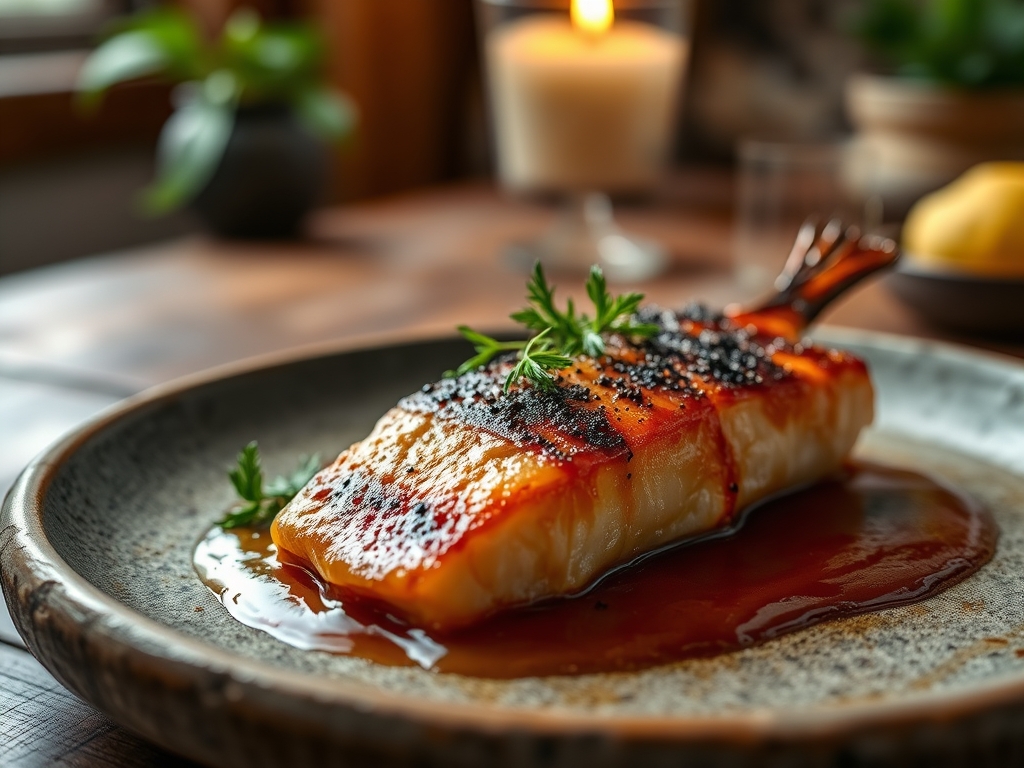 Lachs Wuerfel Gebraten
