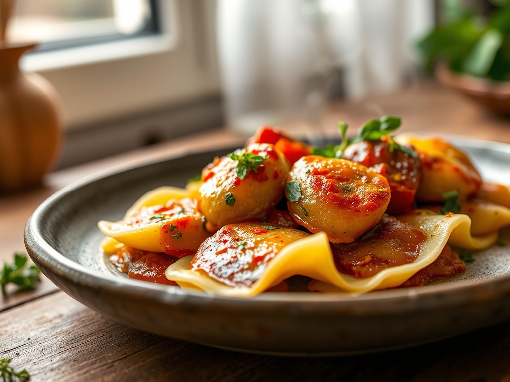 Ravioli Quadratisch Fleisch