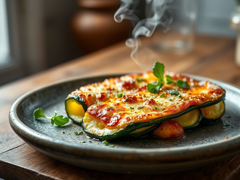 Zucchini Wuerfel Pfanne